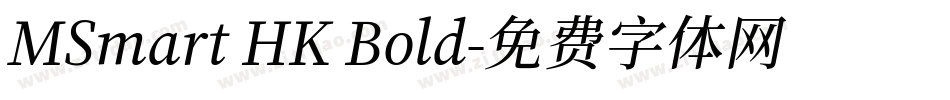 MSmart HK Bold字体转换